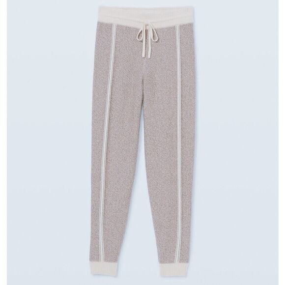 Club Monaco Wool Cashmere Cozy Jogger Lounge Pants Beige Sz Large - Picture 1 of 16